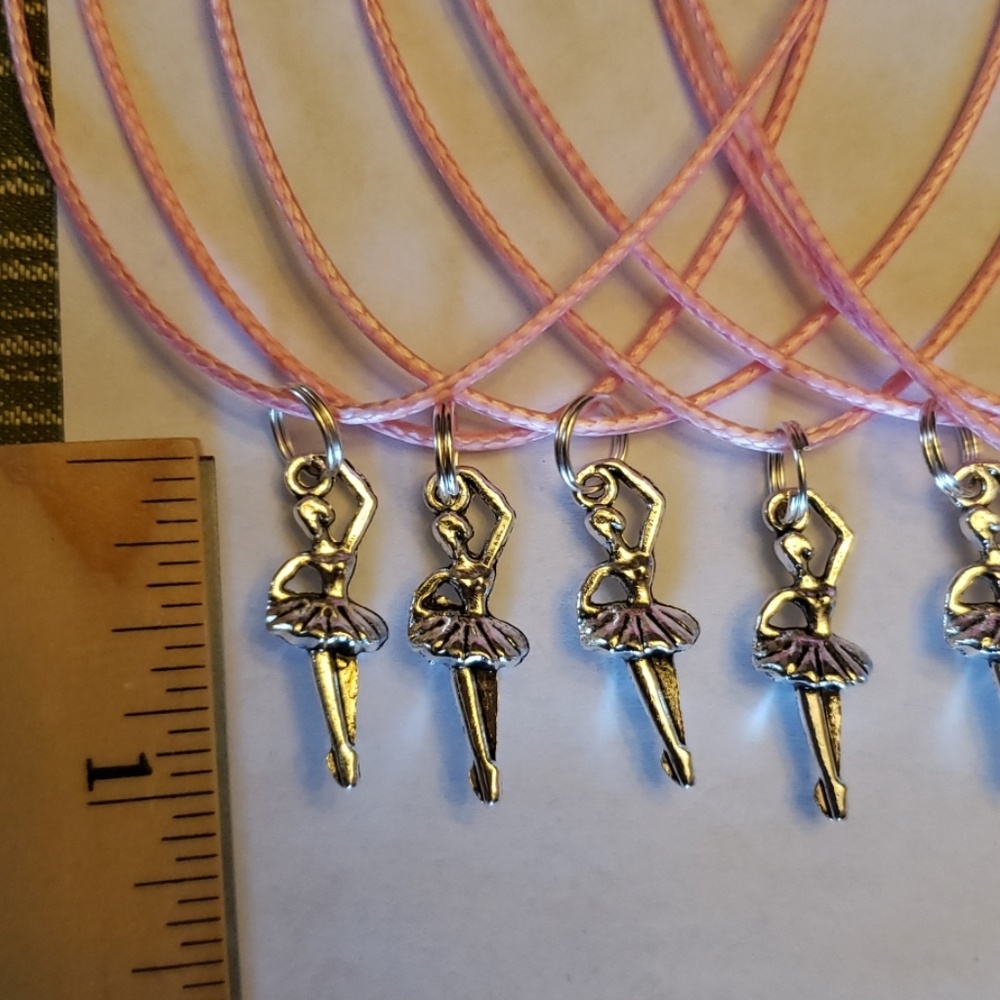 Set of 10 Ballerina Ballet Party Favors Necklaces - Picture 2 of 3